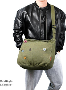 Captain Blues Messenger Bag Große Canvas Kuriertasche