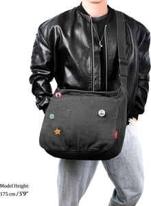 Canvas Messenger Bag Captain Blues Große Kuriertasche