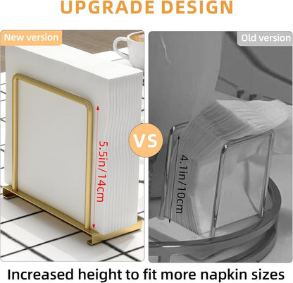 Serviettenhalter Golden Metall Tischständer Küchenzubehör Papier Halterung 14cm