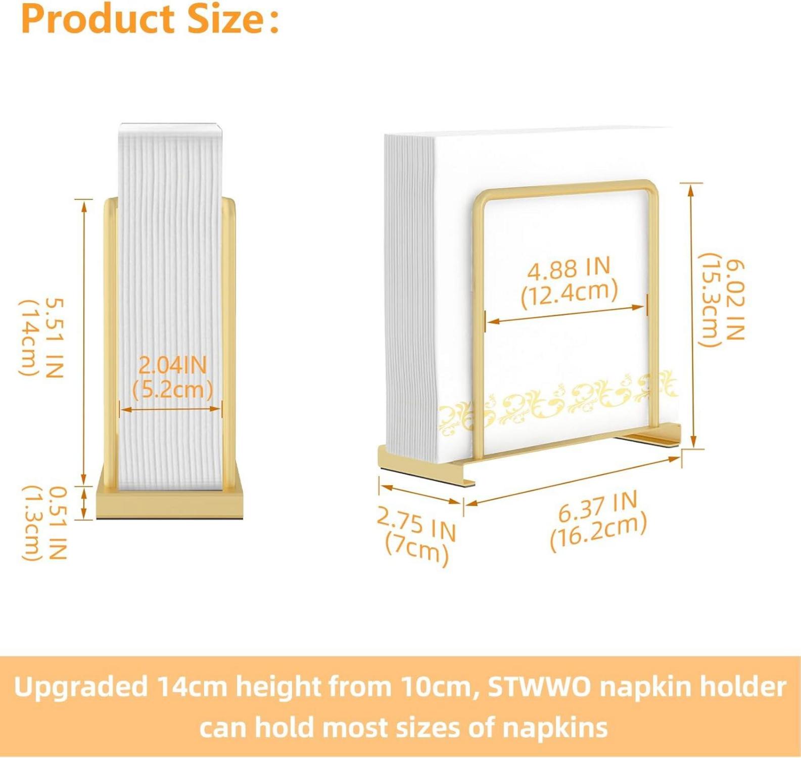 Serviettenhalter Gold Metall Tisch Küche Papier Deko 14cm