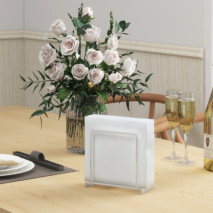 Serviettenhalter Silber Metall 14cm Tisch Küchenzubehör