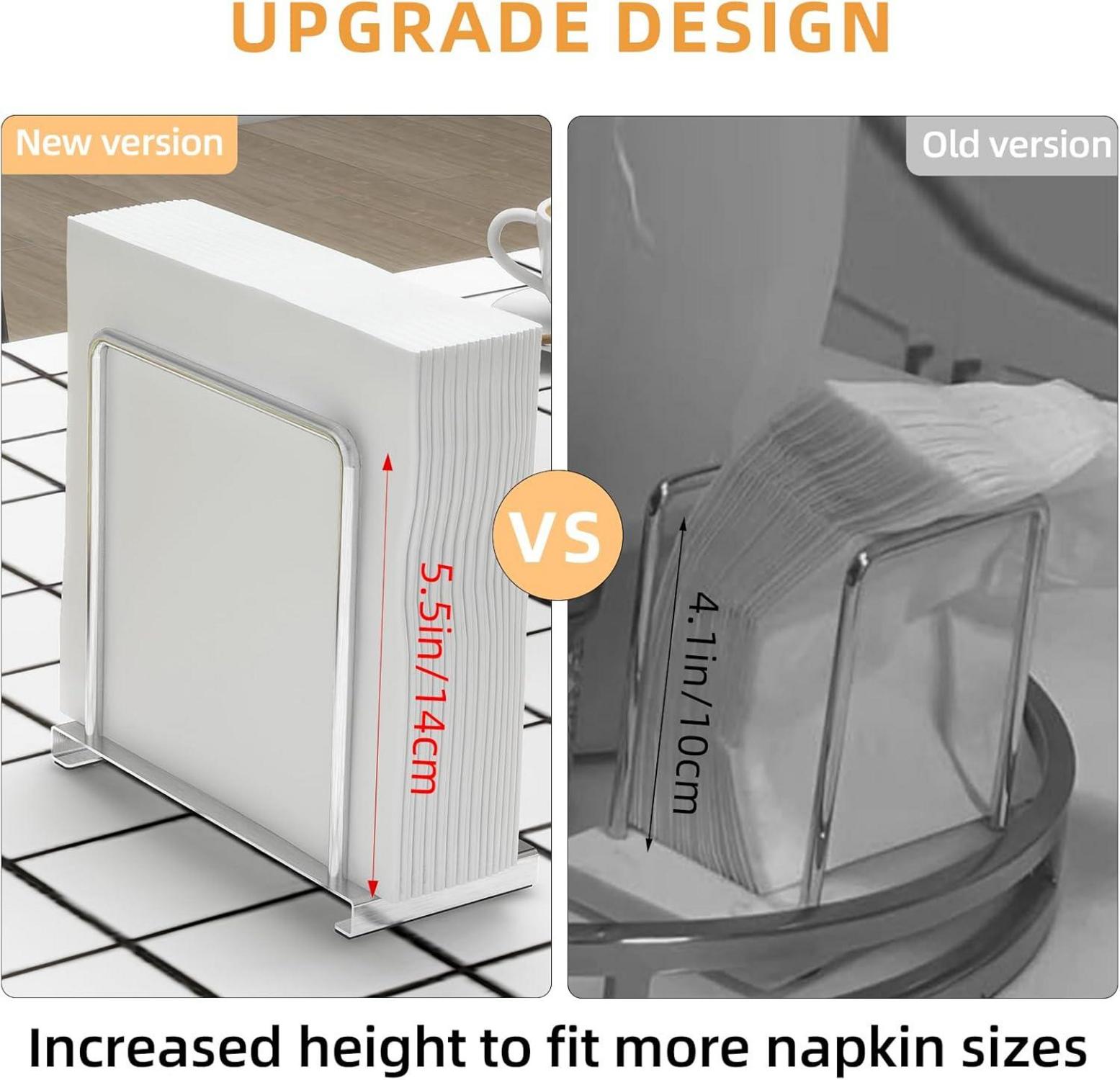 Moderner Serviettenhalter aus Metall Silber 14cm STWWO