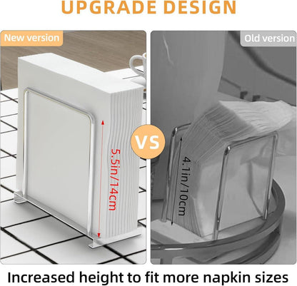 Moderner Serviettenhalter aus Metall Silber 14cm STWWO