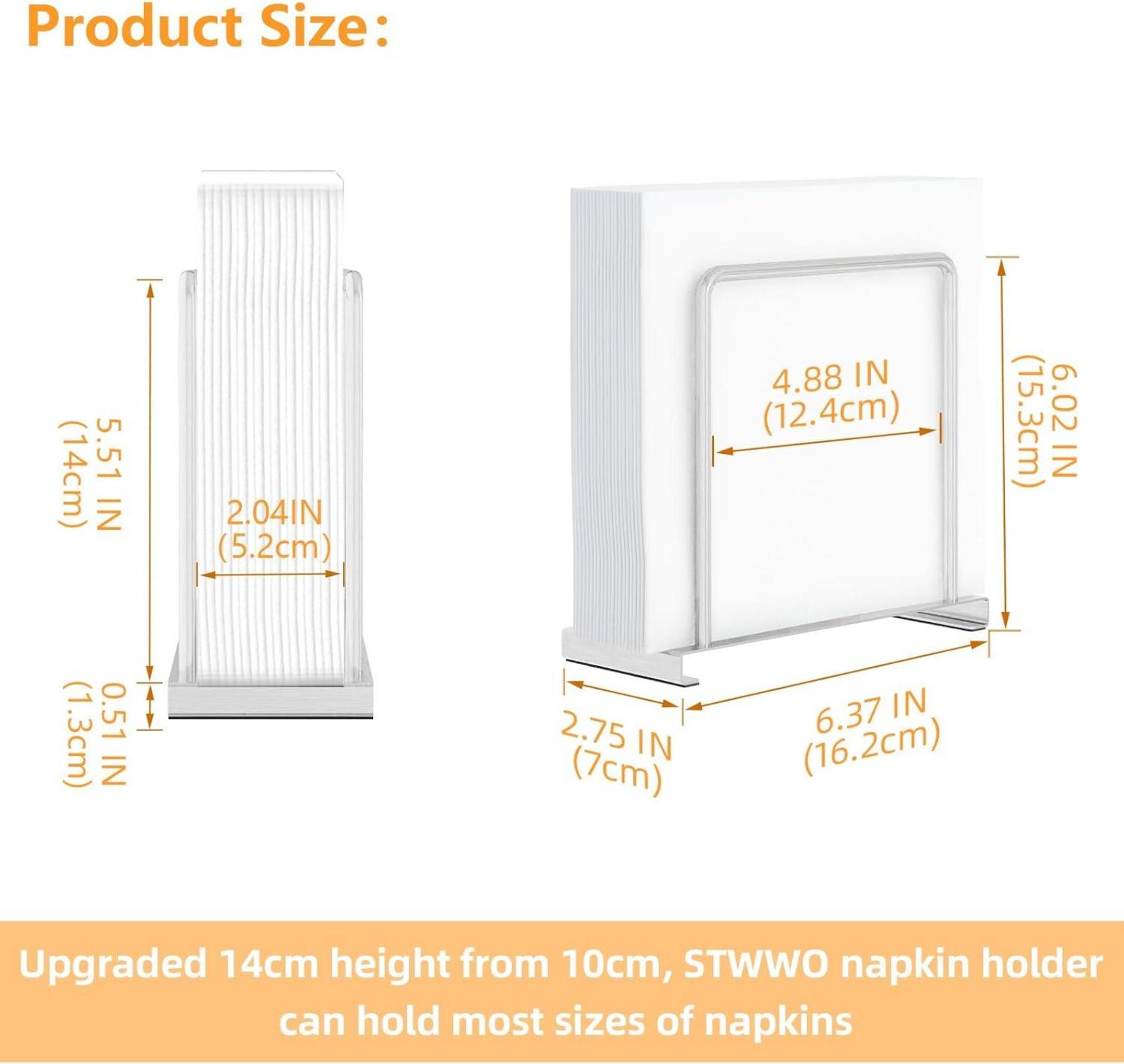 Serviettenhalter Metall Silber Tisch Deko Küchenzubehör 14cm