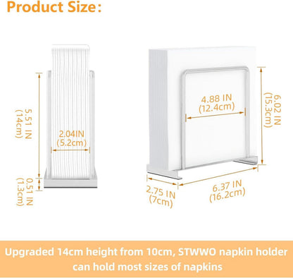 Serviettenhalter Metall Silber Tisch Deko Küchenzubehör 14cm