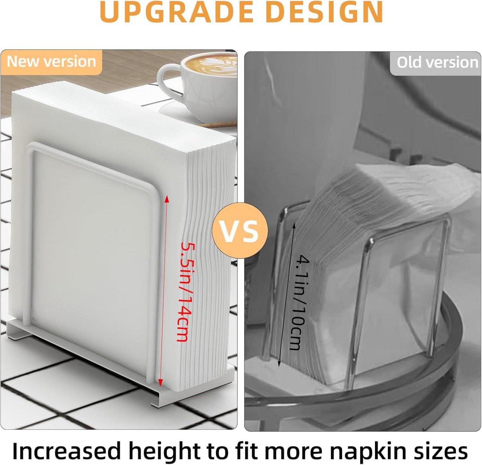 Serviettenhalter Weiß Metall, STWWO Tisch Papier Dekorieren 14cm