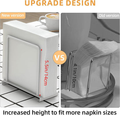 Serviettenhalter Weiß Metall, STWWO Tisch Papier Dekorieren 14cm