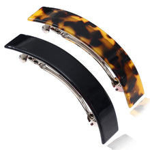 FSMILING Damen Haarspangen rechteckig schick automatisch 2er-Set