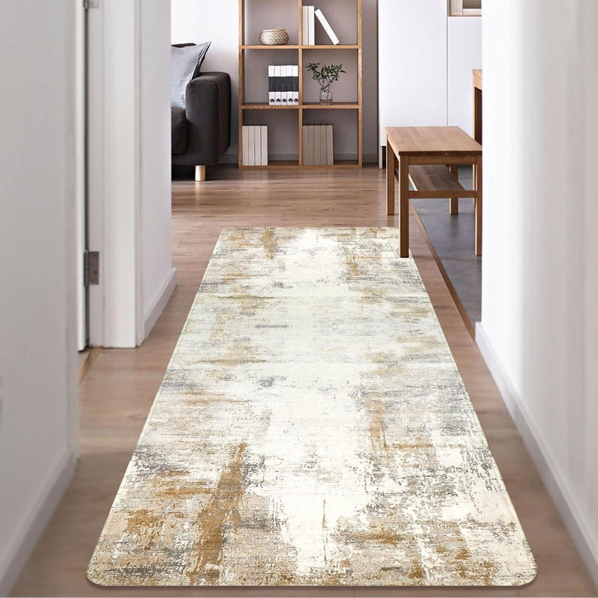 Flauschiger Teppichläufer 80x200cm – Rutschfest & Waschbar