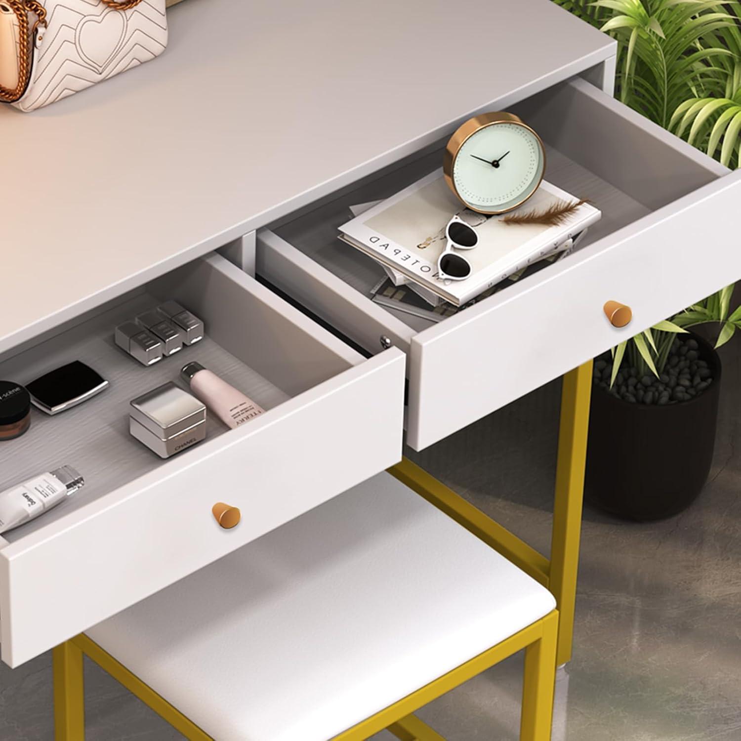 Schminktisch mit Hocker und Schubladen, große