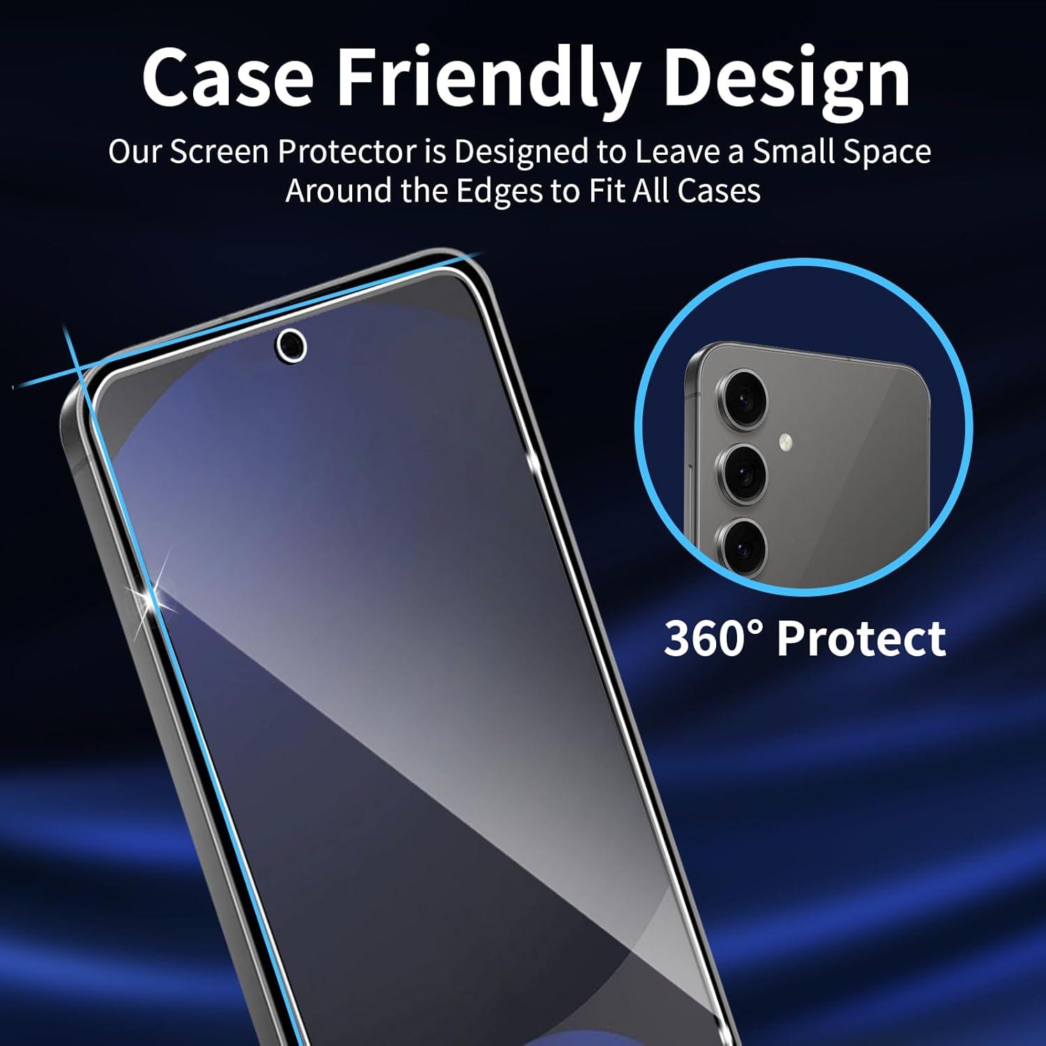 Schutzfolie Samsung Galaxy S24 FE Panzerglas 3 Stück Anti-Kratzen 9H
