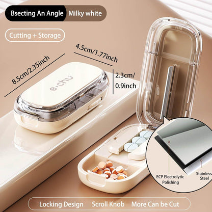 Pillenteiler für Mehrfachpillen mit Bürste