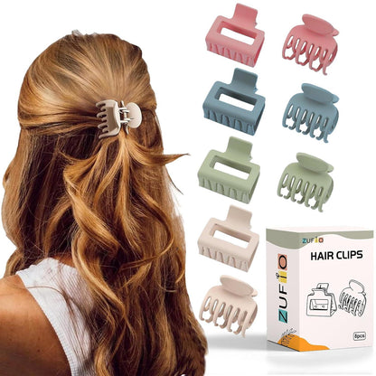 Haarspangen Damen 4er-Set rechteckige matte Klammern 1,5 Zoll