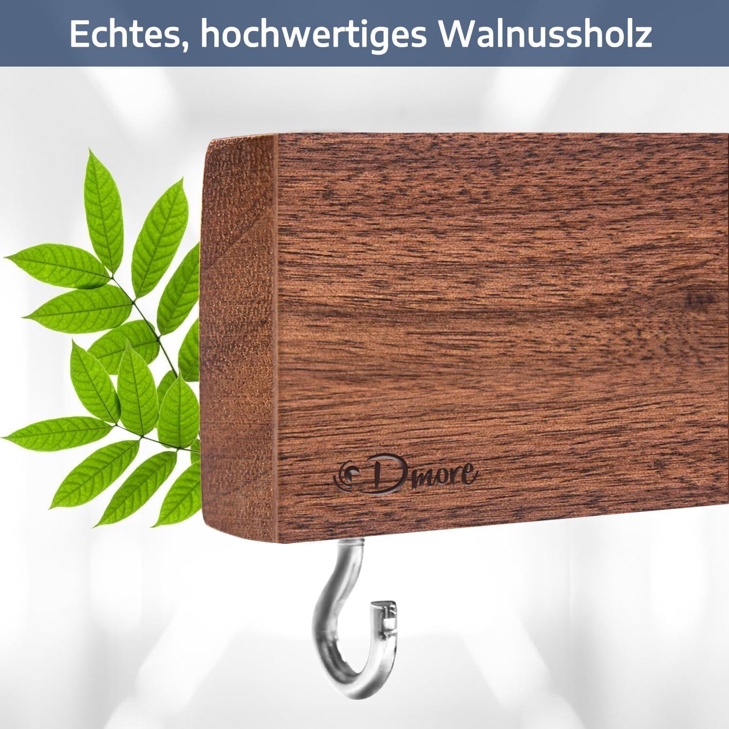 Magnetleiste Messer 40cm Walnuss Haken Magnetisch Utensilien