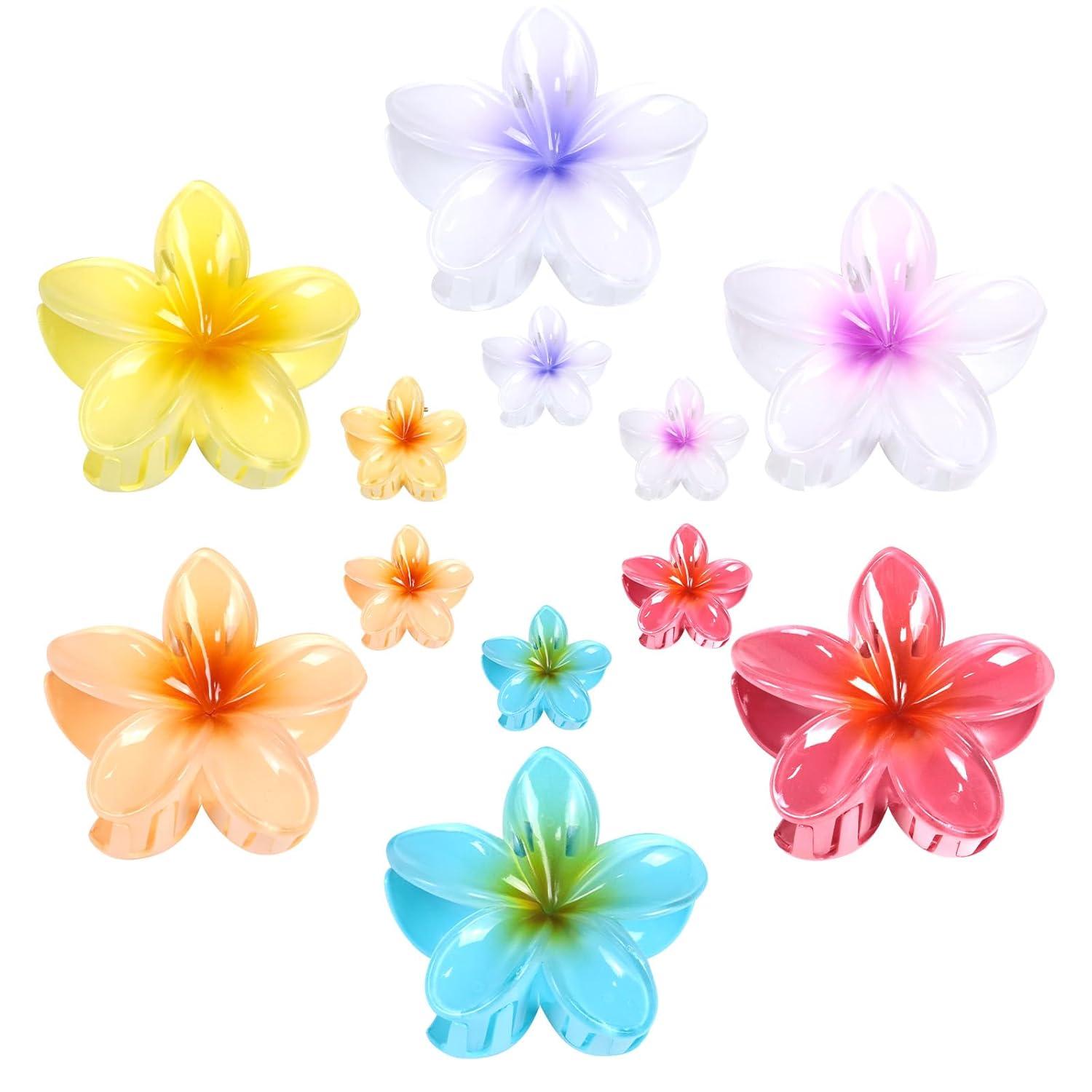 Blumen Haarklammer 12 Stück Acryl Flower Hair Clip Damen Kinder
