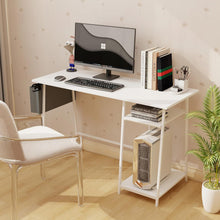 Weißer Computertisch mit Bücherregal, 115
