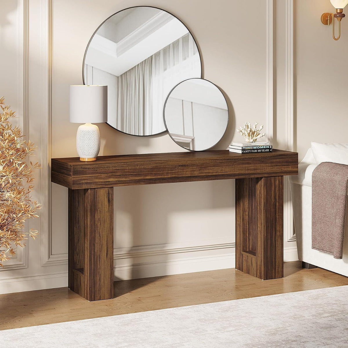 160 cm Konsolentisch Landhausstil – Rustikaler Sofatisch für Wohnzimmer