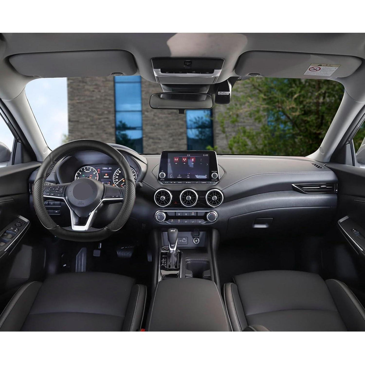 Lenkradbezug D-Form VW, Rutschfest & Atmungsaktiv in Lederoptik