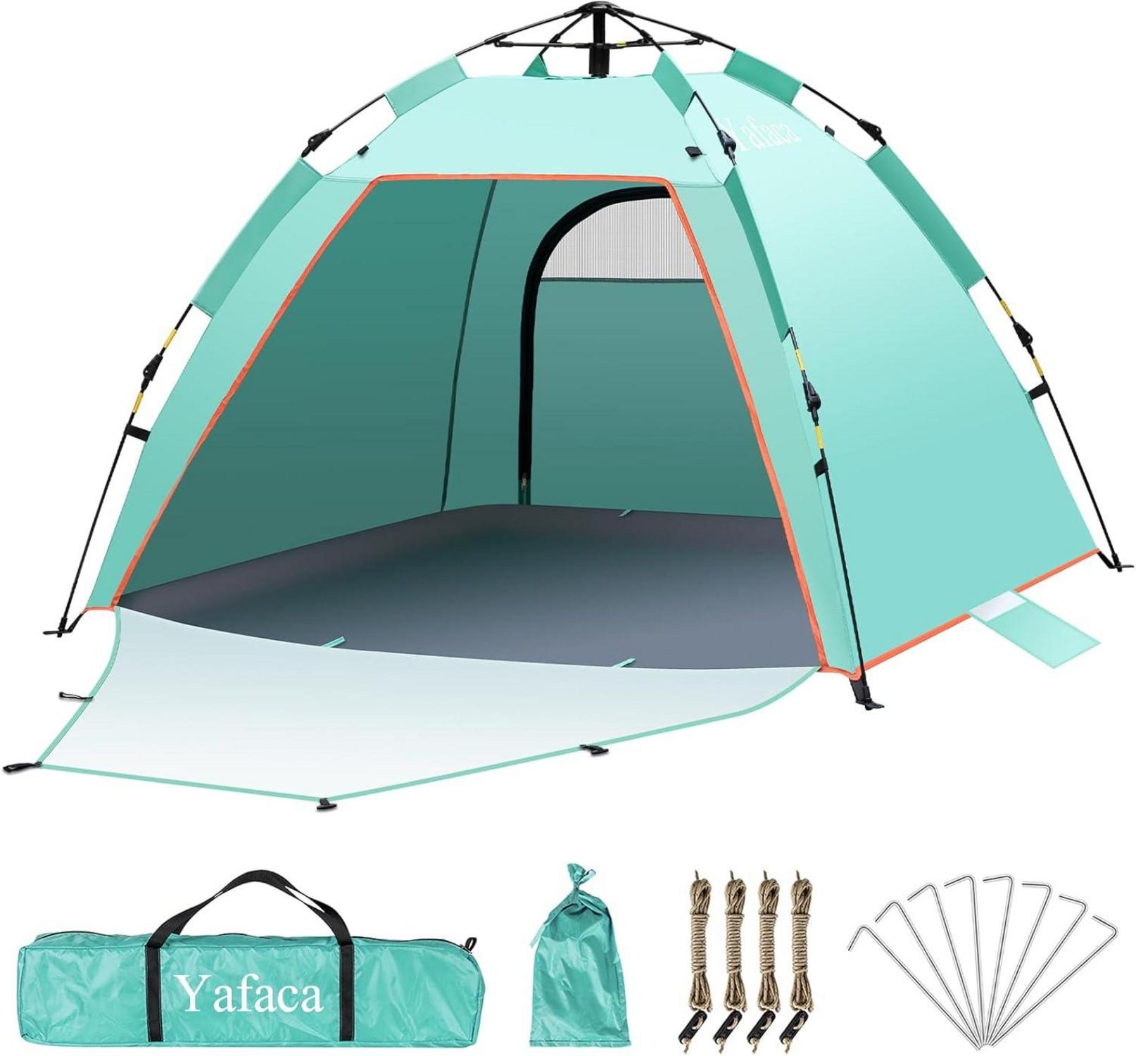 Yafaca Strandmuschel Pop Up Zelt UV Schutz 50+ 3 Personen Eco-friendly