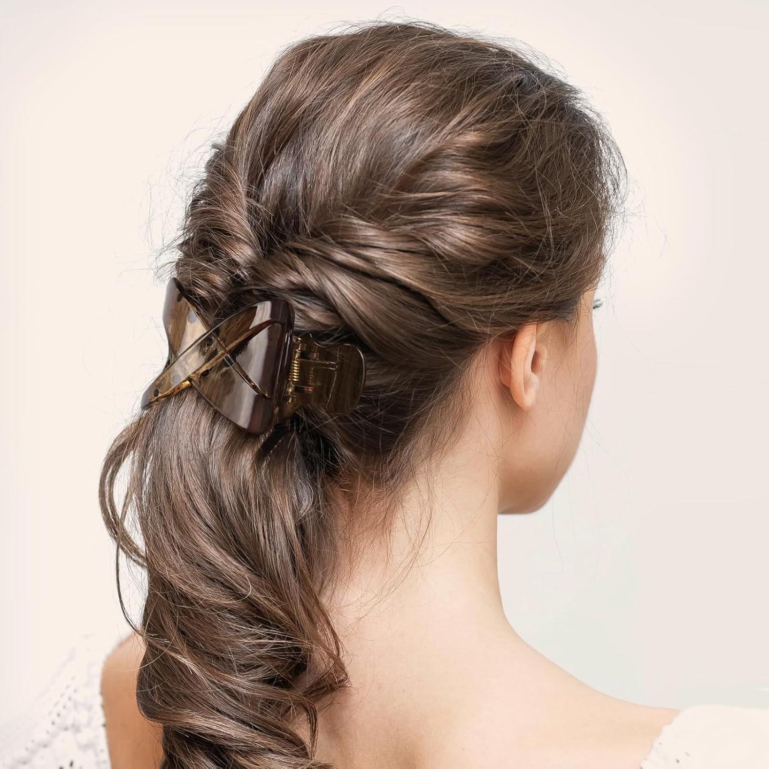 4 Stück Große Haarspangen Damen, Rutschfeste Hair Clips für