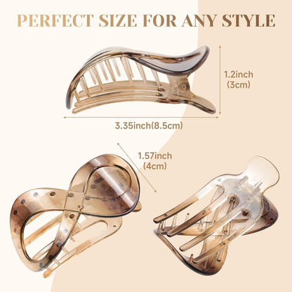 4 Stück Große Haarspangen Damen Set Rutschfeste Hair Clips für Dickes