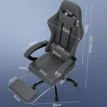 Ergonomischer Gaming Stuhl Stoff mit Massage, 150kg
