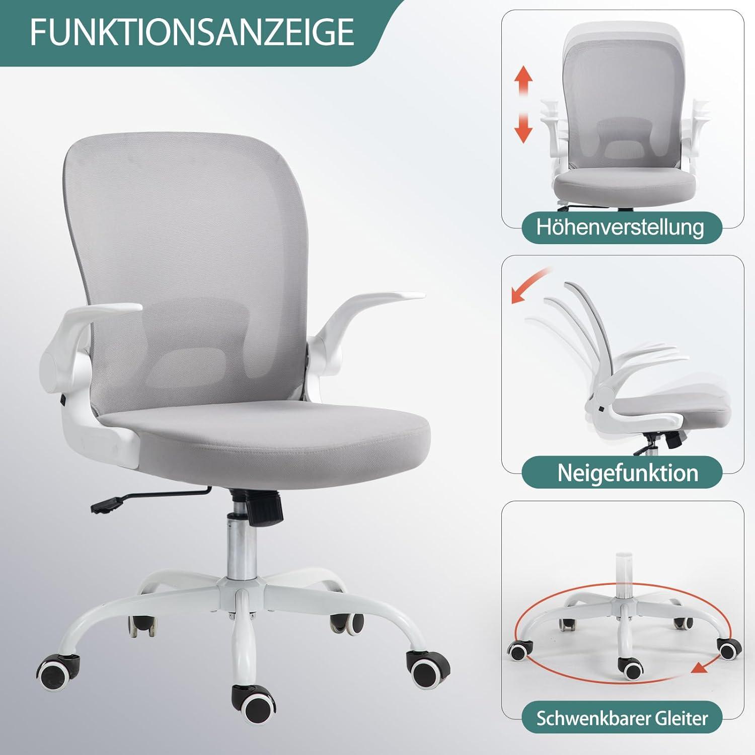 Ergonomischer Bürostuhl erhöhte Armlehne einfache Montage