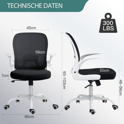 Ergonomischer Bürostuhl mit 2 Jahren Garantie, einfache Montage