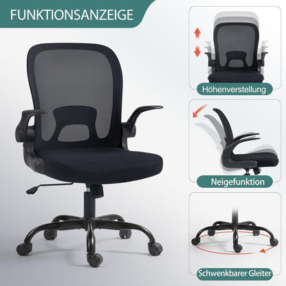Ahua Bürostuhl ergonomisch Bürostuhl mit erhöhte Armlehne