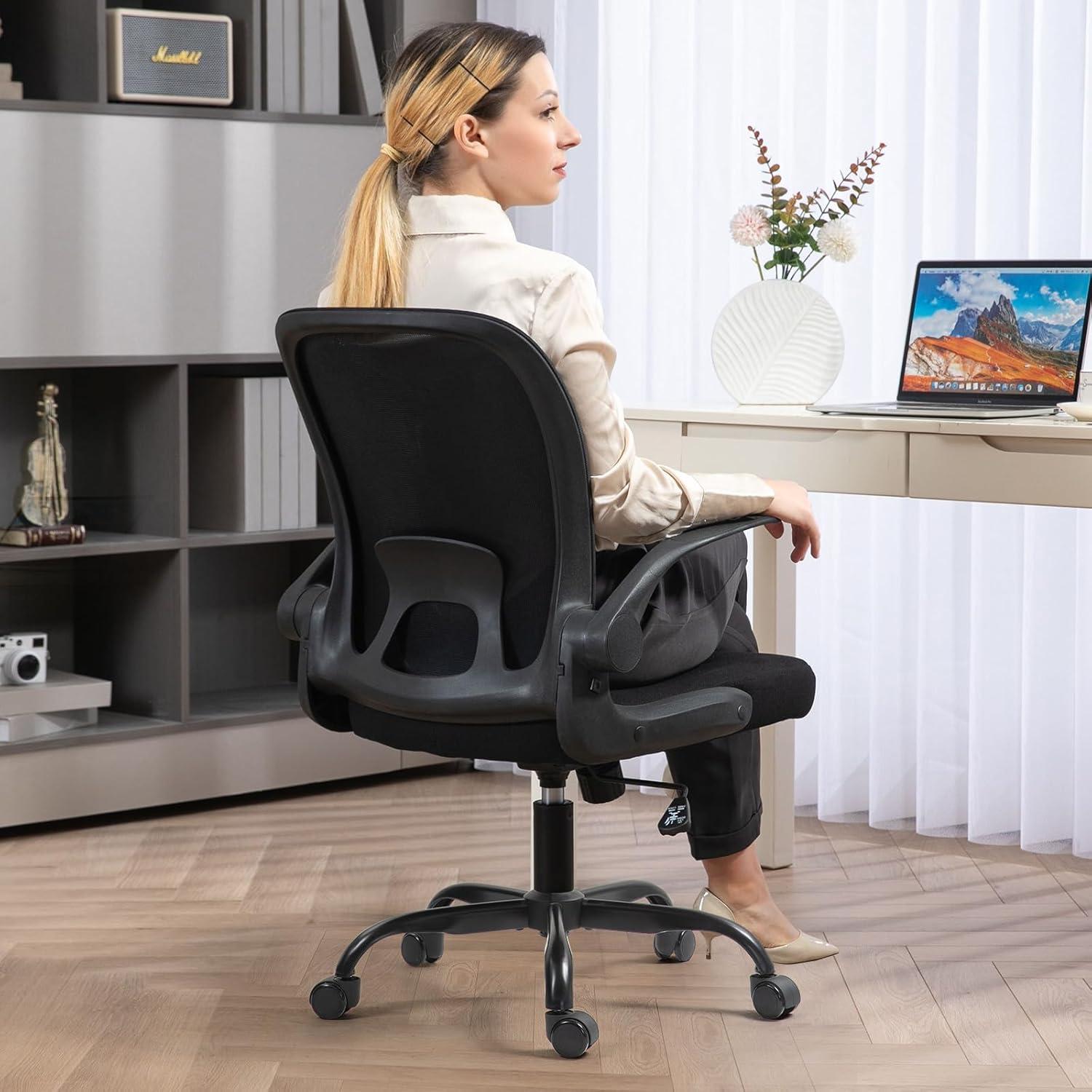 Ergonomischer Bürostuhl mit Armlehnen, einfache Montage, hochwertige Materialien
