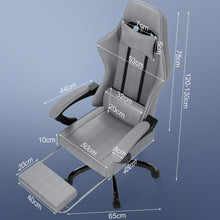 Ergonomischer Gaming Stuhl mit Massage und Fußstütze, 150kg