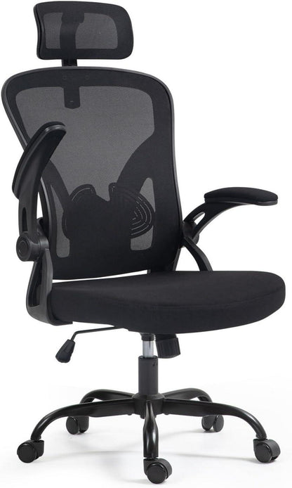 Ergonomischer Bürostuhl mit Kopfstütze und Lendenstütze