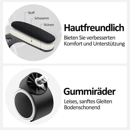 Ergonomischer Bürostuhl mit Kopfstütze und höhenverstellbarer Lendenstütze