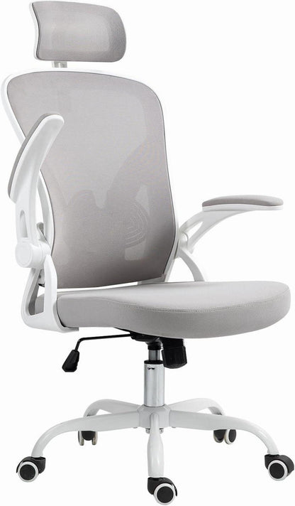 Ergonomischer Bürostuhl mit verstellbarer Kopfstütze und Lendenstütze