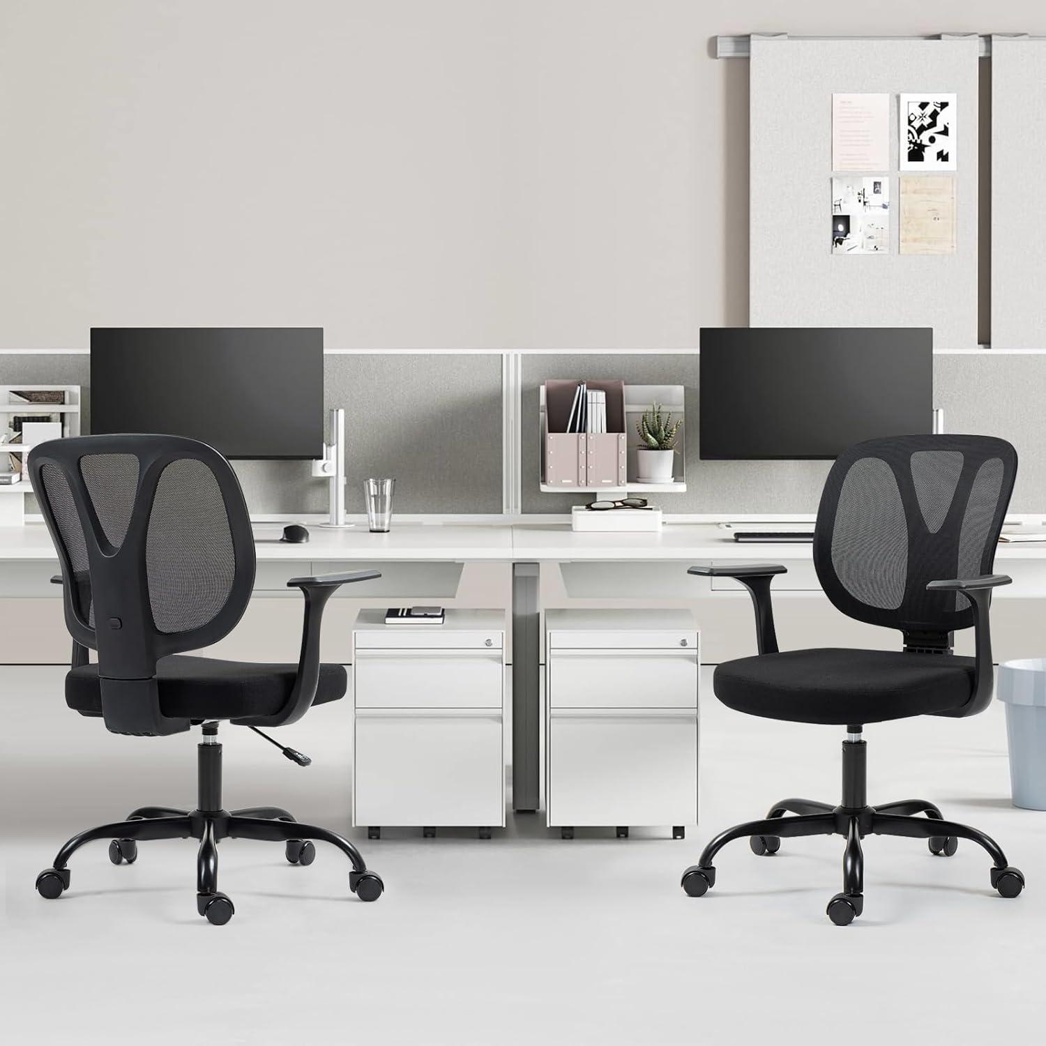Ergonomischer Ahua Bürostuhl mit Lordosenstütze und Armlehnen