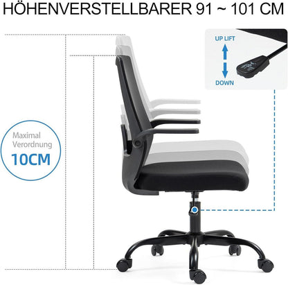 Bürostuhl ergonomische Lordosenstütze höhenverstellbar bequem
