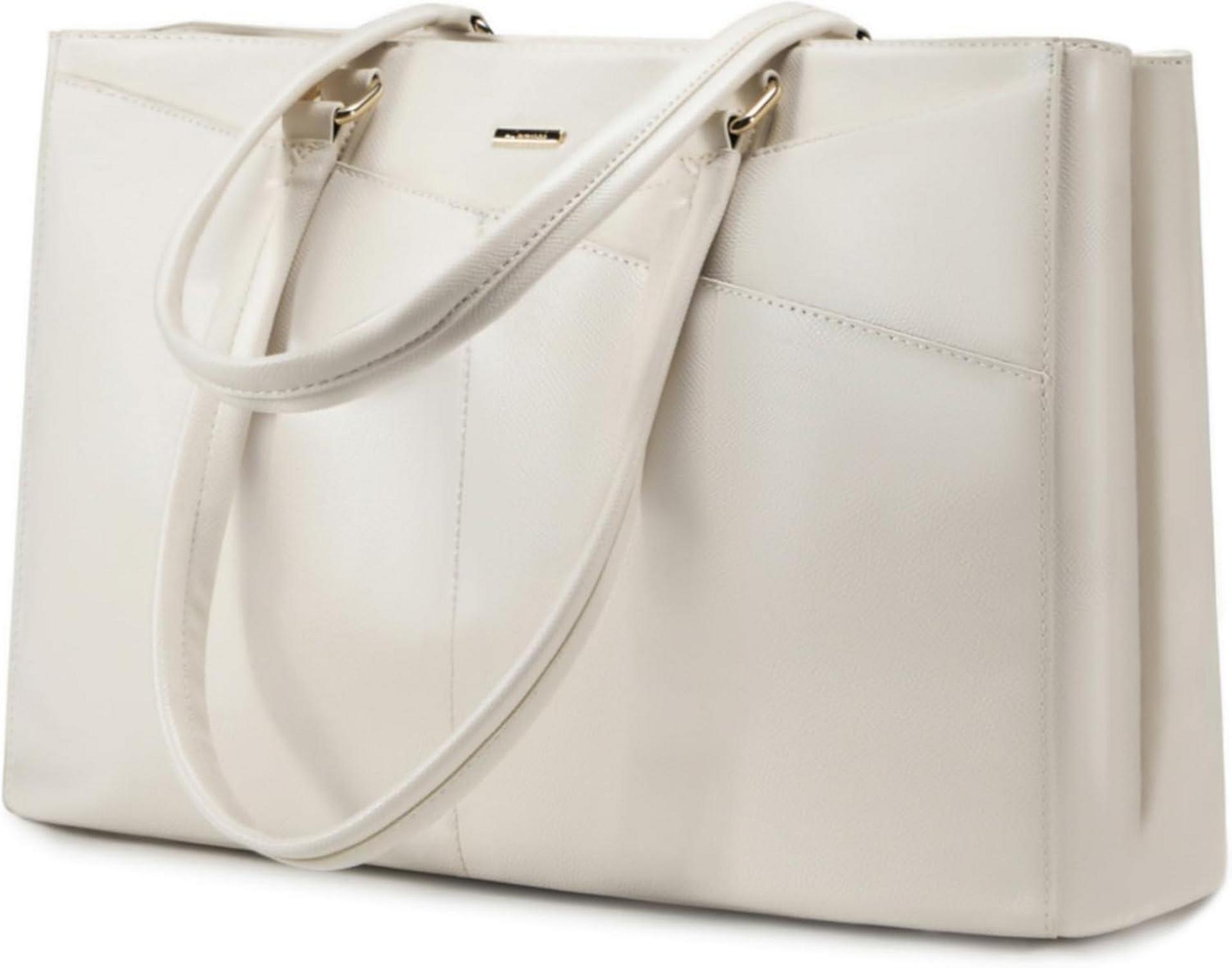 Laptoptasche Damen 15,6 Zoll Groß Wasserdicht Beige