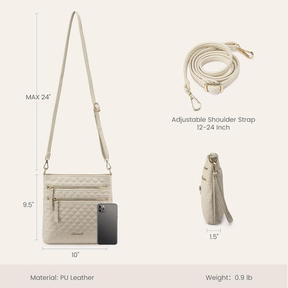 Elegante Damen Umhängetasche aus Leder Schwarz