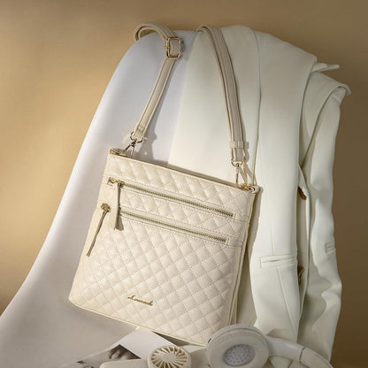 Elegante Damen Umhängetasche aus Leder Schwarz