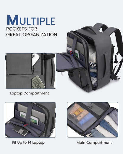 Handgepäck Rucksack 40x30x20 Reiserucksack Flugzeug Damen Herren