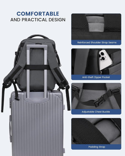 Handgepäck Rucksack 40x30x20 Reiserucksack Flugzeug Damen Herren 14 Zoll Laptop