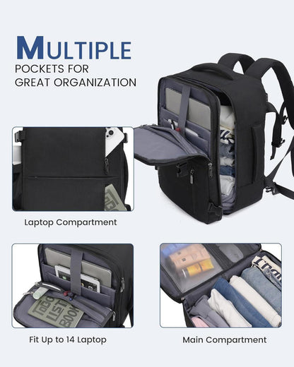 Handgepäck Rucksack Reiserucksack 45x36x20 Flugzeug Damen Herren USB