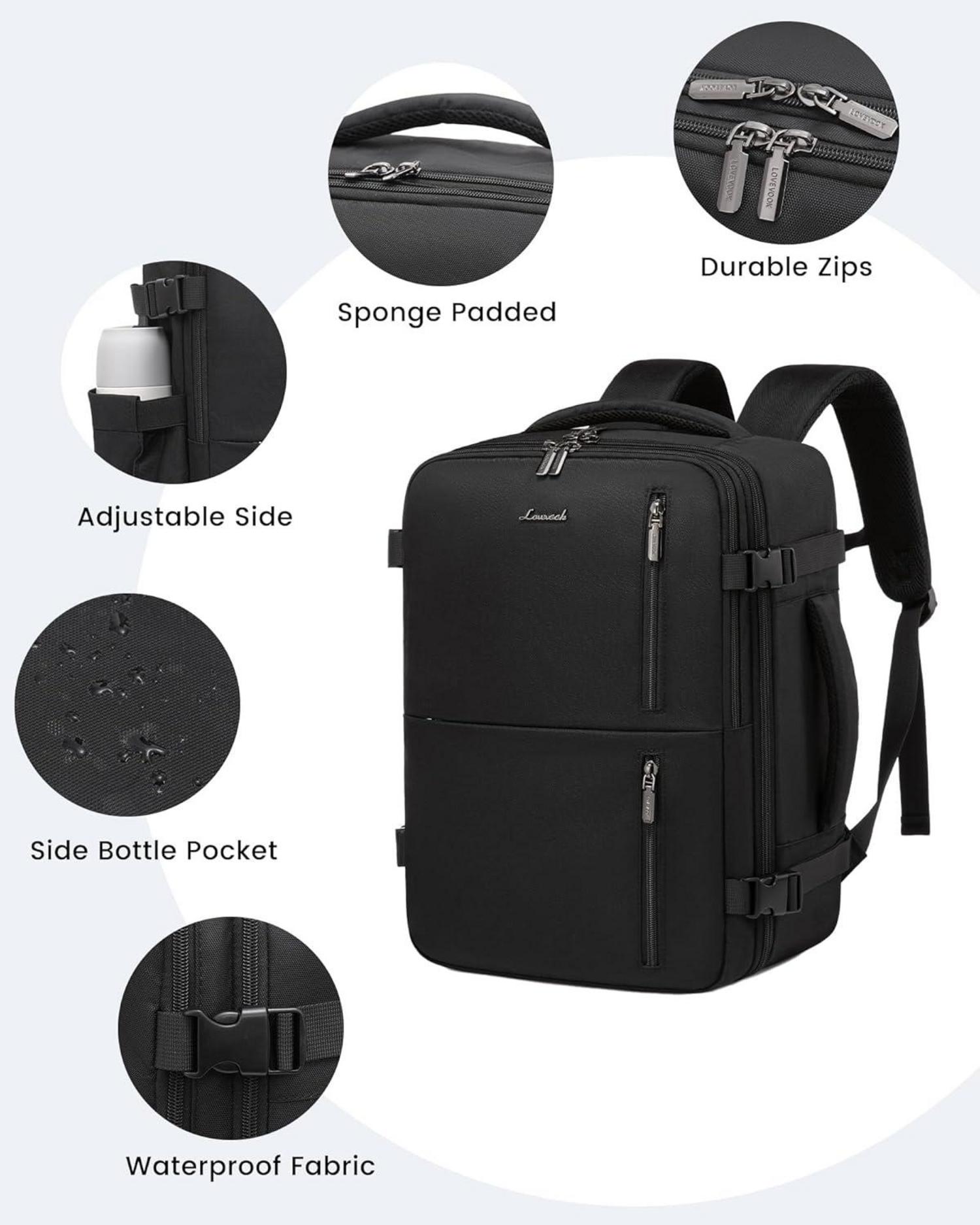 Handgepäck Rucksack 45x36x20 Reiserucksack USB Damen Herren 32l