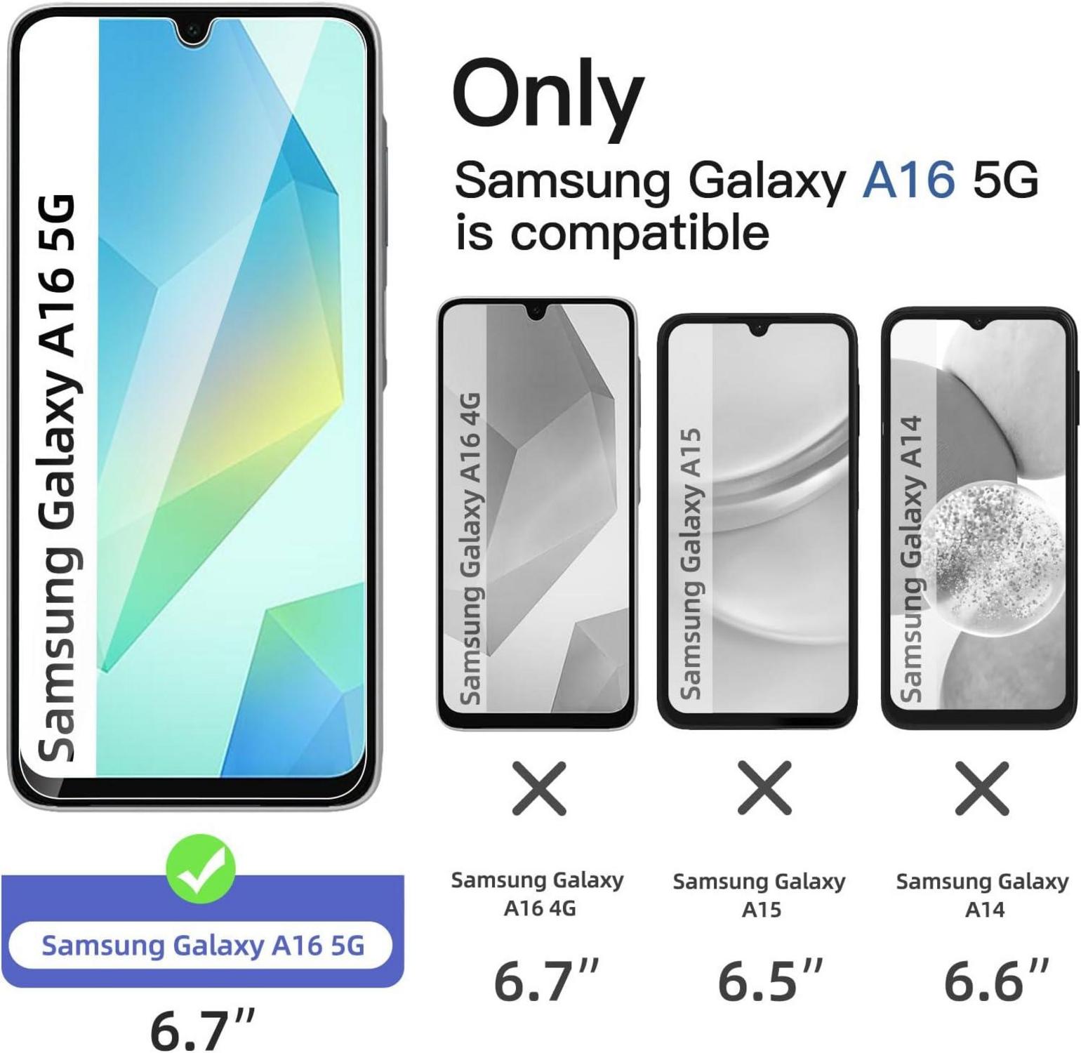 Panzer Schutz Glas Samsung Galaxy A16 5G 9H Displayfolie 6,7