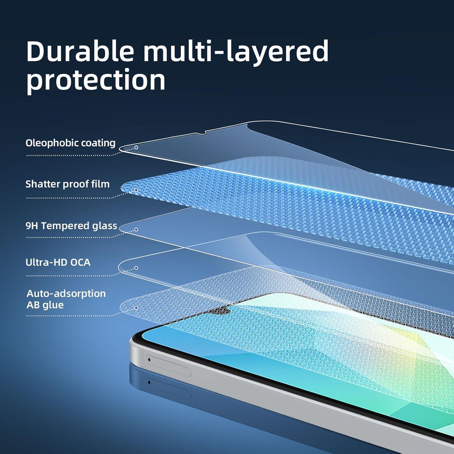 Panzer Schutz Glas Samsung Galaxy A16 5G 3 Stück 9H Härte Ultra-klar