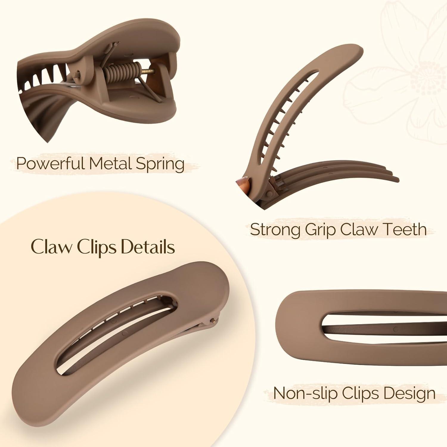 Kleine Haarklammern Set 8-teilig rechteckig Doppelreihen Zinken