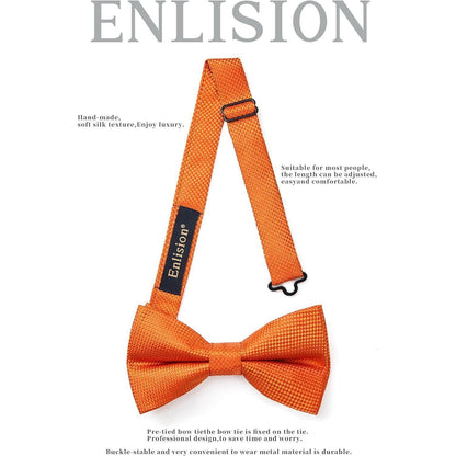 Fliegen-Set mit Einstecktuch, vorgebunden, orange