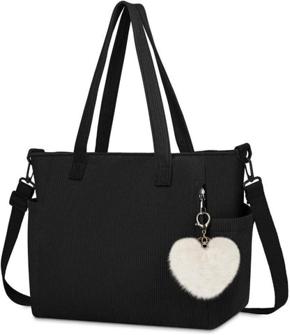 Damen Kord Handtasche Tote Bag Umhängetasche Shopper Beuteltasche