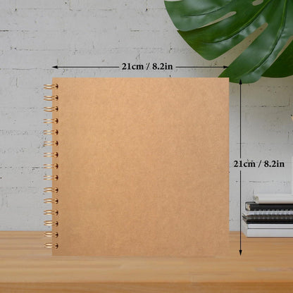 Fotobuch 21x21cm DIY Spiralalbum 40 Seiten Scrapbook