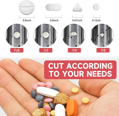 Tablettenteiler für Kleine Tabletten Rosa inkl. Pinsel und